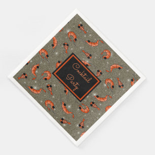 Serviette En Papier Cocktail de crevettes sur toute la place serviette
