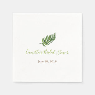 Serviette En Papier Cocktail de Fête des mariées de foune botanique Na