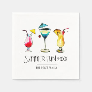 Serviette En Papier Cocktail de fête d'été