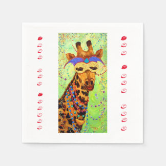 Serviette En Papier Cocktail de girafe riche et jolie Napkin