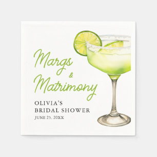 Serviette En Papier Cocktail de mariage pour les Margs et Matrimony mo