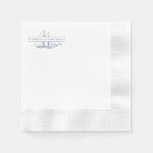 Serviette En Papier Cocktail de Martha's Vineyard Napkin