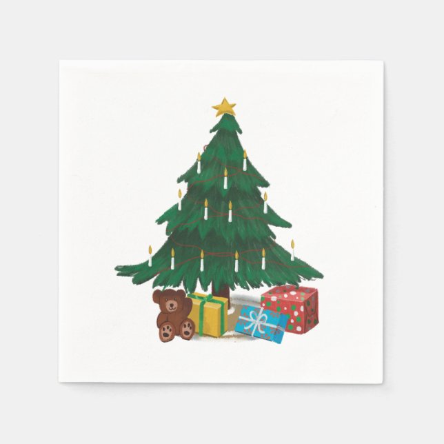 Serviette En Papier Cocktail de Noël (Devant)
