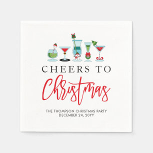 Serviette En Papier Cocktail de Noël à la fête de Noël