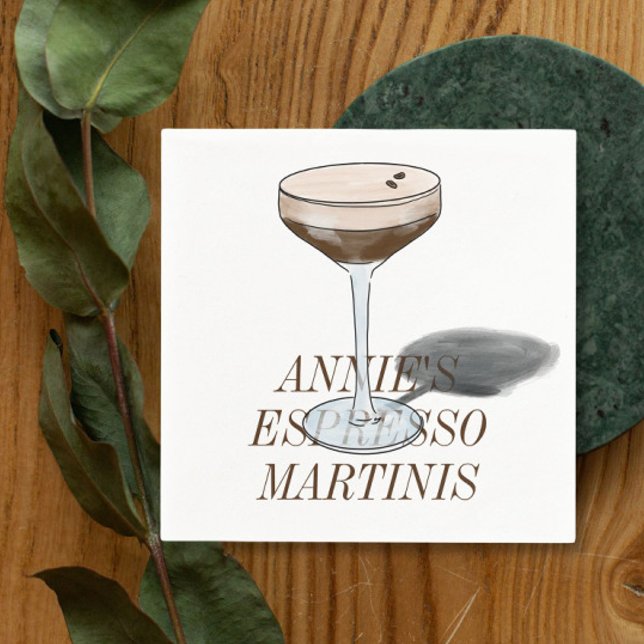 Serviette En Papier Cocktail Espresso Martini (Créateur téléchargé)