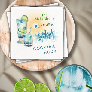 Serviette En Papier Cocktail été Splash Napkin