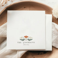 Cocktail floral Art nouveau Napkin
