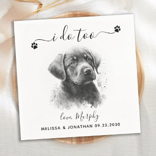 Serviette En Papier Cocktail Mariage de chien