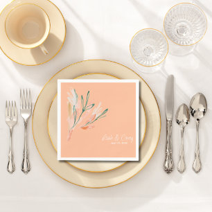 Serviette En Papier Cocktail Mariage Peach moderne