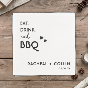 Serviette En Papier Cocktail Mariage simple BBQ Engagement Party