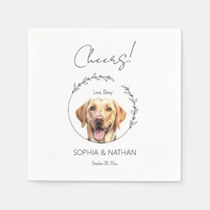 Serviette En Papier Cocktail Mariage simple Labrador Retriever Dog