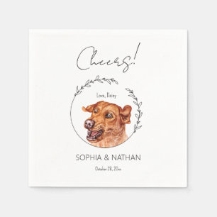 Serviette En Papier Cocktail Mariage simple Labrador Retriever Dog
