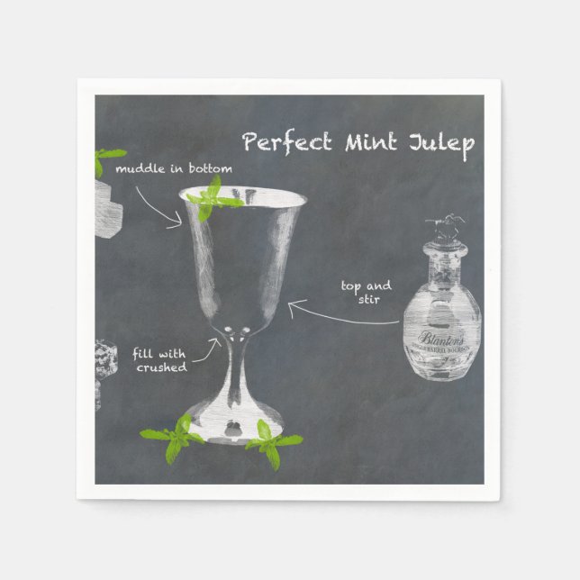 Serviette En Papier Cocktail Mint Julep (Devant)