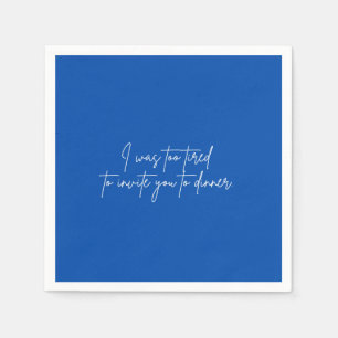 Serviette En Papier Cocktail napkin drôle de script bleu