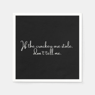 Serviette En Papier Cocktail napkin drôle fête noire