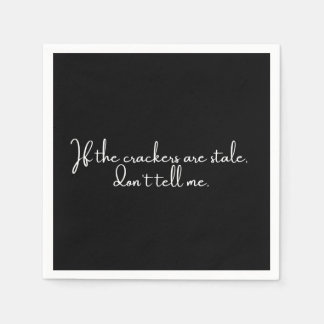 Serviette En Papier Cocktail napkin drôle fête noire