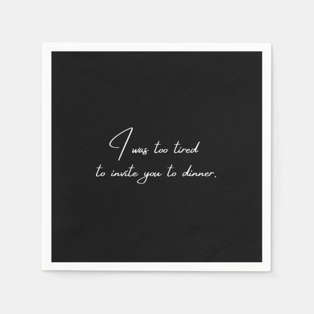 Serviette En Papier Cocktail napkin drôle fête noire (Devant)