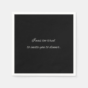 Serviette En Papier Cocktail napkin drôle fête noire