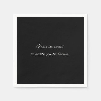 Serviette En Papier Cocktail napkin drôle fête noire