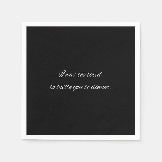 Serviette En Papier Cocktail napkin drôle fête noire (Devant)