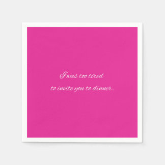 Serviette En Papier Cocktail napkin drôle fête rose