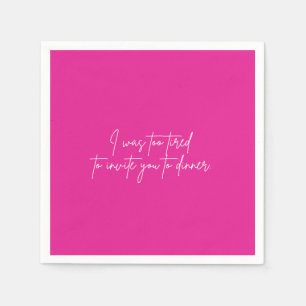 Serviette En Papier Cocktail napkin drôle fête rose