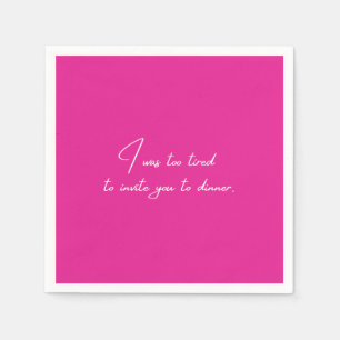 Serviette En Papier Cocktail napkin drôle fête rose