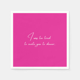 Serviette En Papier Cocktail napkin drôle fête rose