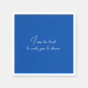 Serviette En Papier Cocktail napkin drôle soirée bleue