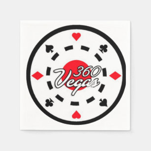 Serviette En Papier Cocktail Napkins 360 Vegas Chip Logo