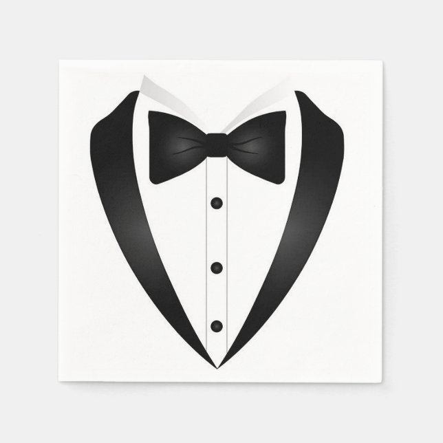Serviette En Papier Cocktail officiel Tuxedo (Devant)