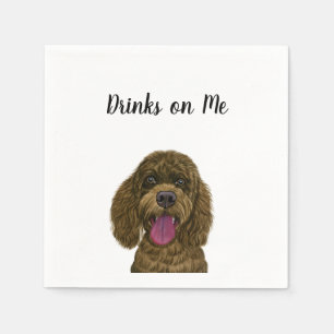 Serviette En Papier Cocktail personnalisé chien Napkin