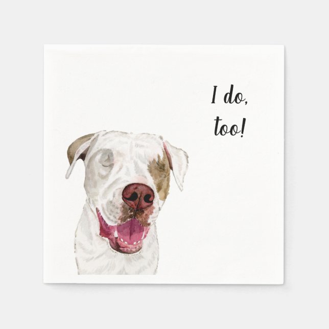 Serviette En Papier Cocktail personnalisé chien Napkin (Devant)