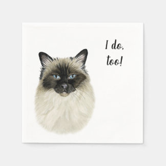 Serviette En Papier Cocktail personnalisé de chat Napkin