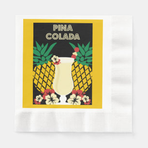 Serviette En Papier Cocktail Piña Colada