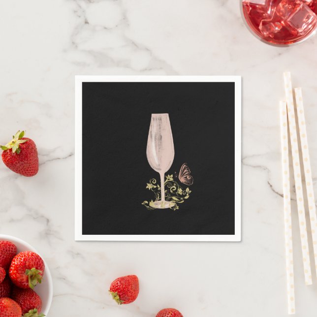 Serviette En Papier Cocktail rose Bachelorette Party (En situation)