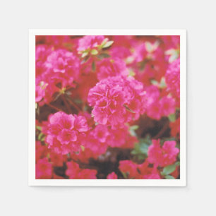 Serviette En Papier Cocktail serviettes avec un design floral rose vif