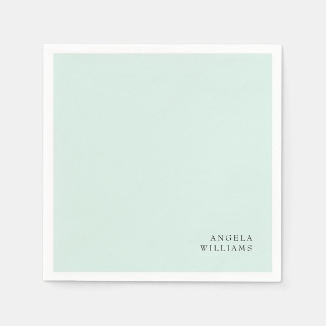 Serviette En Papier Cocktail sur mesure à la menthe (Devant)