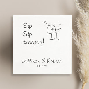 Serviette En Papier Cocktail tendance minimaliste moderne Sip Sip Hoor