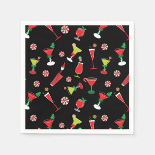 Serviette En Papier Cocktails de Noël festifs