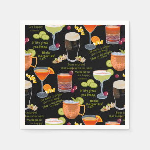 Serviette En Papier Cocktails et contemplation