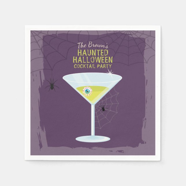 Serviette En Papier Cocktails Halloween (Devant)