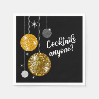 Serviette En Papier Cocktails N'importe qui disco balle napkin