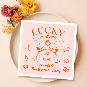 Serviette En Papier Cocktails Orange Chanceux Amoureux Enterrement de 