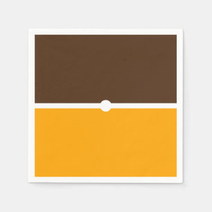 Serviette En Papier Coco moderne sport Golden Yellow Color Block