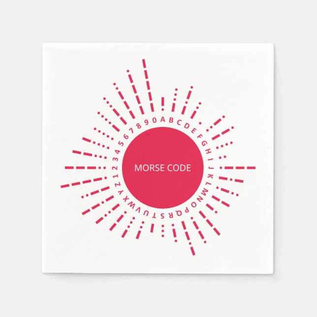 Serviette En Papier Code Morse International (Devant)