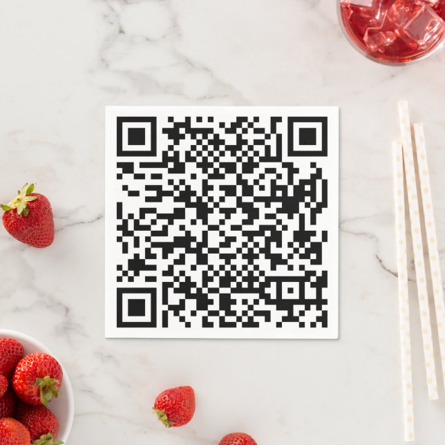 Serviette En Papier Code Qr (En situation)