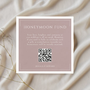 Serviette En Papier Code QR du Fonds pour lune de miel de Mariage de d