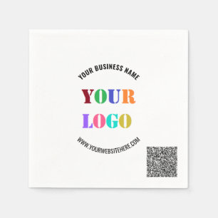 Serviette En Papier Code QR du logo de l'entreprise personnalisé Modèl