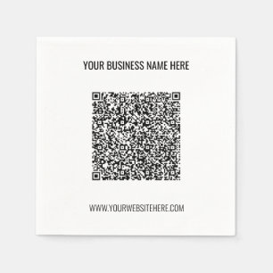 Serviette En Papier Code QR et texte personnalisé professionnel person